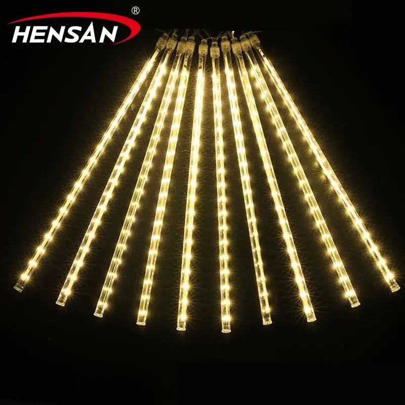 30cm 60cm 80cm 100cm 8/10 Tube Icicle Falling Rain String LED Meteor Shower Light