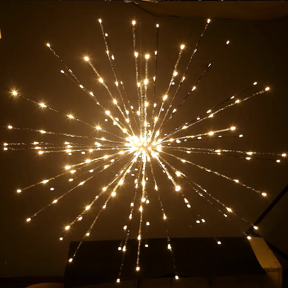 LED Explode star Light Festival Hanging Led String Lights Waterproof Warm White LED Figure Sparkling Snowball - 图片 3