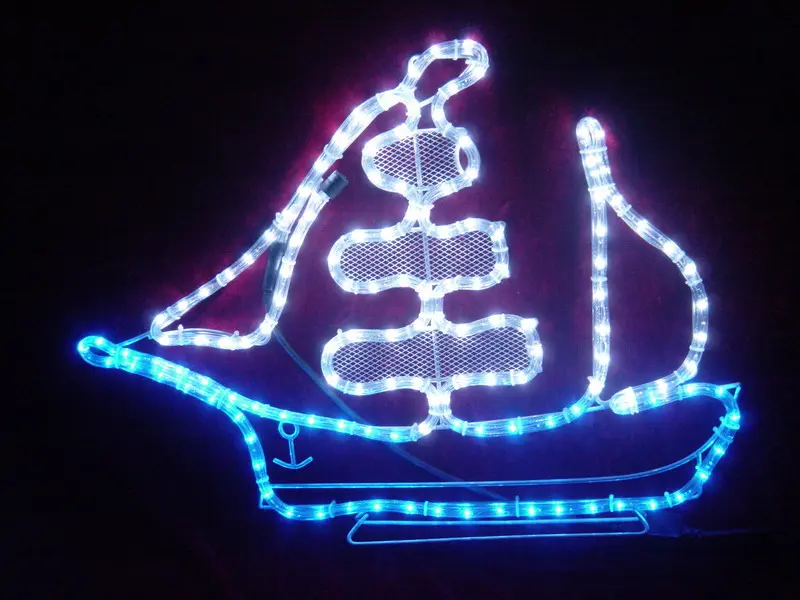 LED rope light motif light boat shape decoration customized - 图片 2