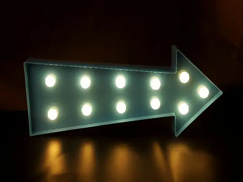 Led Night Shadow Letter Motif Night Light
