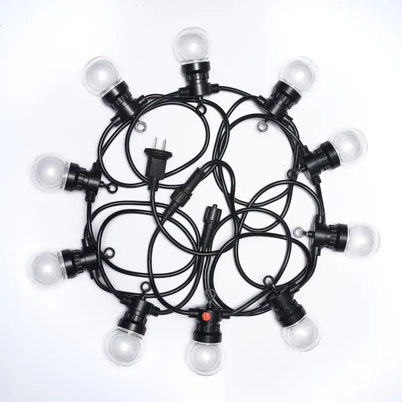 Outdoor Christmas holiday decoration G50 5m 10leds clear globe bulb string light